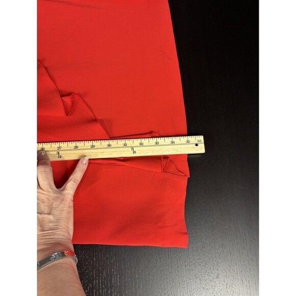 ALC Clarence Sheath Dress Red 10 Sleeveless Asymmetrical Ruffle Knee Length - Picture 10 of 12